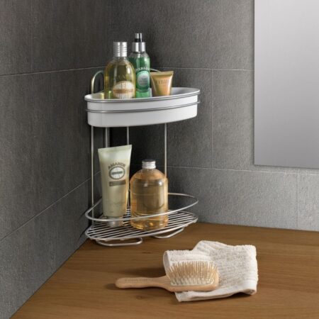 Ъглова овална етажерка на две нива Orbit от Metaltex