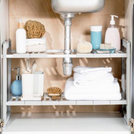 Регулируема етажерка за шкаф на мивка Under Sink Compactor